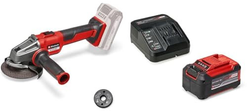 Einhell Professional Akku-Winkelschleifer AXXIO 18/115 Q Li Power X-Change (18 V, 700 W, Ø 115 mm, 28 mm Schnitttiefe, Brushless, ohne Trennscheibe, inkl. 5,2 Ah Akku & Ladegerät)