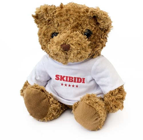 Big Red Egg SKIBIDI - Teddy Bear - Cute Cuddly Soft Adorable - Gen Z Gen Alpha Slang Funny Gift Present