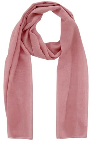 WESTEND CHOICE Ladies Chiffon Scarves Women Plain Neck Scarf Soft Headwrap Girls Headscarf Sheer Wrap women's scarves & wraps 150x45 cm (Dusky pink)