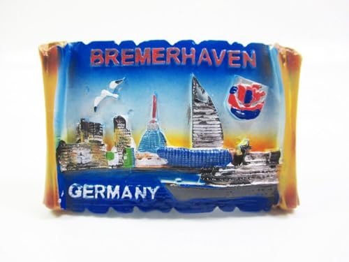 Bremerhaven Magnet Poly Germany Souvenir Segelschiff Sail City Hafen Wappen