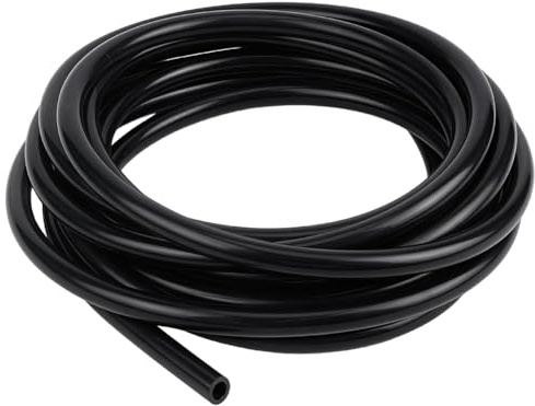 BENECREAT Tuyau en Silicone Noir de 6 m Tuyau en Silicone Pur Haute Température Diamètre Intérieur 8mm X Diamètre Extérieur 12mm pour le Brassage Amateur Transfert Par Pompe Aquaponie