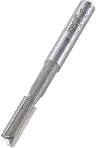 Trend Two Flute Pocket Router Cutter, 1/4 Inch Shank, 6.3mm x 19mm | Ideal For Creating Clean Pocket Cuts In Wood With A Tungsten Carbide Tipped Two Flute Design, 3/20LX1/4TC