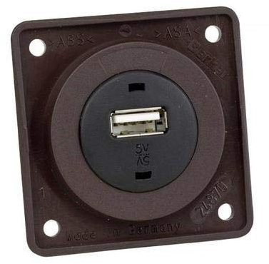 Berker USB-Ladesteckdose Farbe->braun