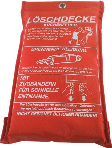 Feuerlöschdecke Löschdecke Feuer-Löschdecke Erste Hilfe 1x1m EN1869, iapyx®