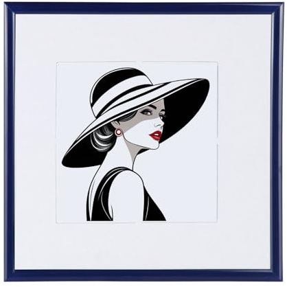 IDEAL TREND New Lifestyle Kunststoff Bilderrahmen quadratisch Foto Rahmen Picture Frame Collage: Farbe: Blau | Format: 40x40