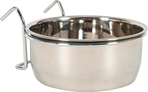 Zolux Bol en Acier Inoxydable avec Poignée pour Chien 12 cm