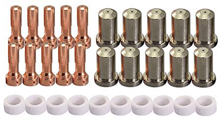 RIVERWELD PT-23 27 Plasmaschneiden-Verbrauchsmaterialien Plasma-Elektroden-Spitzendüsen 33366 33367 33369 50 Amp 30 Stück