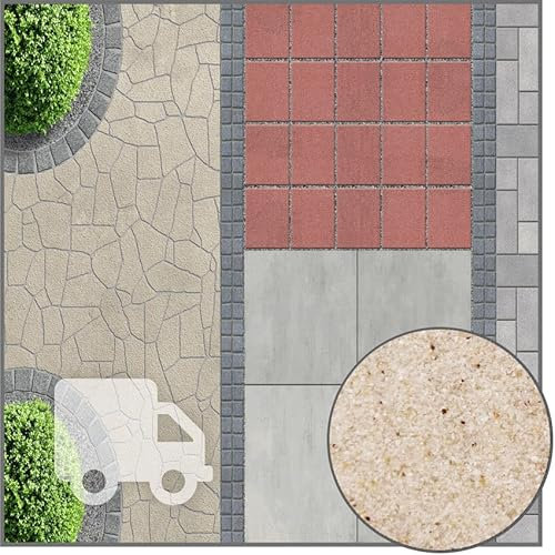 Terralith Pflasterfugenmörtel für LKW-Belastung natur/beige/natur mit Bindemittel - 26,5kg - Fugenmörtel wasserdurchlässig gegen Unkraut für außen