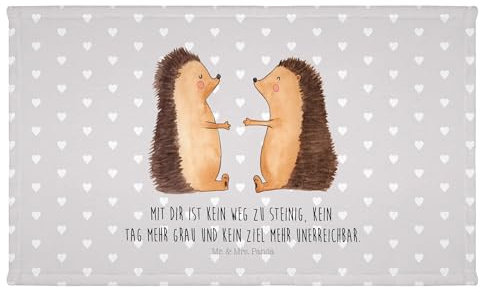 Mr. & Mrs. Panda Gäste Handtuch Igel Liebe - Geschenk, Gästetuch, Kinder Handtuch, Sport Handtuch, Partner, Verliebt, Jahrestag, Frottier, Freund,