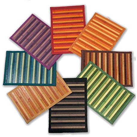 Casatessile Bambus verschlechtern Teppich 120 x 180 cm. - Arancio