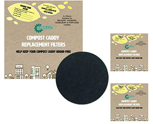 Compost Caddy Spare Filters - For Melbury, Ashmore, Haselbury & Portland Caddies (Pack of 6)
