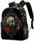 Skull and Roses Gothic Style Backpack Students Shoulder Bags Travel Bag College School Backpacks