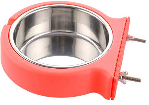 MOACC Futternapf für Käfige Pet Hanging Abnehmbare Käfig Edelstahl Lebensmittel Wasser Blau Schalen für Hunde Katzen Kleine Tiere