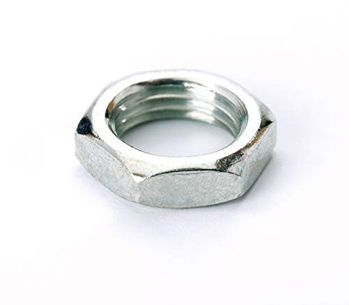 10 Stück Sechskantmutter M10x1 verzinkt, sehr flach, Feingewinde Mutter, Gewindemutter Schlüsselmutter (10, 4mm)