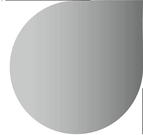 Kamin Edelstahl Funkenschutz Kaminplatte Ofen Bodenplatte 1.4301 (1100 mm x 1100 mm, Tropfenbogen)