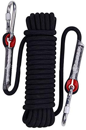 YJHH Corde De Securite Exterieure 100m, Corde d'escalade Statique, Multifonction pour l'escalade en Plein Air, Les Secours en Cas D'incendie, Rappel, La Salle De Sport en Salle, Ascendant Corde