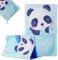 LCHDA Étui pour Samsung Galaxy Tab A7 10,4 2020 (SM-T500/T505), cuir PU peint ultra fin et léger Smart Cover Folio à rabat magnétique avec fonction veille/réveil automatique - Panda