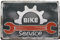 LUCKYLINDE – Blechschild, BIKE SERVICE – Fahrrad Service – Hinweisschild, Warnschild, Parkplatz Deko Schild (20 x 30 cm)