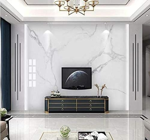 Weiße graue Marmor moderne Tapete für Schlafzimmer Wohnzimmer Wand Dekorations Wandbild fototapete 3d effekt tapeten Wohnzimmer Schlafzimmer kinderzimmer-430cm×300cm