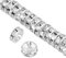 200 perlas de cristal de metal espaciadoras para enhebrar 7 mm Rondelle Rhinestone Cuentas de metal de cristal sueltas redondas para pulseras, pendientes, collares, joyas, fabricación de joyas