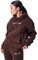 Sweat à Capuche Femme Signature Marron M