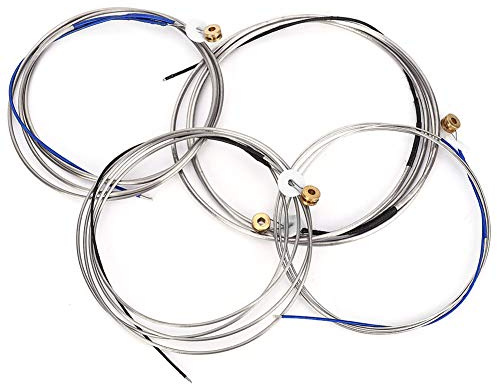 Double Bass String, Professional Double Bass Steel Wire String Music Instrument Accessory for Bass Double Bass Strings 3 4 Set Double Bass Strings 3/4 Set Upright Double Bass Strings Double Bass