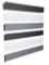 WOLTU Doppelrollo Klemmfix ohne Bohren Weiß+Grau+Anthrazit B90 x H120 cm, Duo Rollo lichtdurchlässig Fensterrollo für innen verdunkelnd, Zebrarollo mit Kettenzug - Seitenzugrollo für Fenster und Tür
