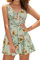 SHEKINI Donna Costume da Bagno con Gonna One Piece Bikini Imbottito Costume Intero con Coppe Soffici Ruched Skirted Swimwear con Shorts Costume Mare Sport Gonna da Spiaggia （L，Verde-f.）