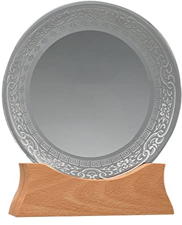 Kristallpreis-Trophäen aus Holztablett, Preistrophäe for Trophäenpreise und Partyfeiern, Preisverleihung und Anerkennungsgeschenk (Farbe : Silber)