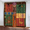 FIBITA Vorhang Blickdicht Afrika Vorhänge Ethno-Stil Gardinen Wohnzimmer Schlafzimmer Verdunklungsvorhänge Thermovorhang 3D Druck Schallschutz Vorhang mit Ösen 2er Set B 60 x H 150 cm