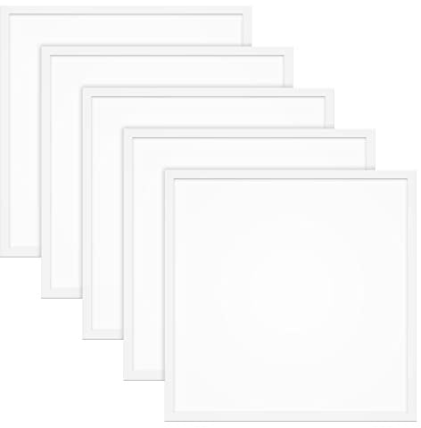 5x LED Panel 62x62cm 40W 4000K neutralweiß 4800lm 120 Lumen/Watt flimmerfrei blendfrei UGR<19 Einbau Rasterleuchte Einlegeleuchte Deckenleuchte Odenwalddecke OWA 620x620x12mm
