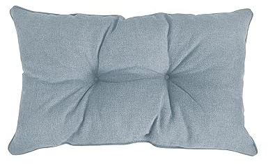 POKAR Rückenkissen Stuhlkissen Rückenlehne für Stuhl Rattanmöbel Gartenmöbel Kissen Outdoor Rückenpolster Lounge Polster 50x40x10 cm, Blau