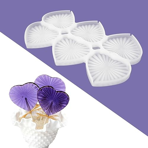 mostsom Lot de 2 moules à sucettes en silicone pour chocolat et bonbons - Moule à gâteau en forme de cœur - 2 pièces (D _ cœur en diamant)
