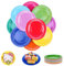 Nizirioo Platos de papel redondos, platos de papel de colores, 100 unidades de platos de papel de colores, platos de papel de 7 pulgadas, platos de papel redondos, para fiestas y celebraciones como