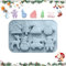 Vordpe Weihnachten Schokoladenformen, 8 Hohlräume Silikon Backform Weihnachten, 3D Wiederverwendbar Silikonformen, für DIY Schokolade Kuchen Gelee Süßigkeiten(C)