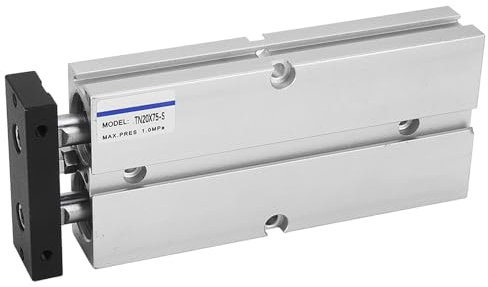 Doppel Stangen Zylinder, Pneumatisch Luft Doppel Twirkend Aluminiumlegierung 20 Mm Bohrung 75 Mm Hub