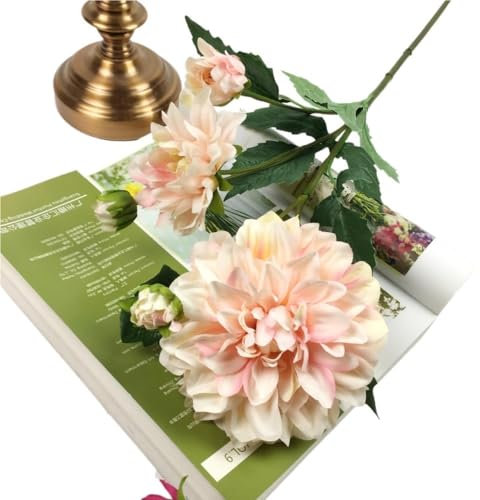 HXSCOO 5 einzelne Dahlien, künstliche Blumen, Hochzeitsdekoration (Color : pink)
