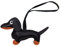 LUOFENG Mini süßer Dackel-Hund-Schlüsselanhänger-Anhänger, schöner PU-Leder-Tiere-Schlüsselanhänger für Handtasche, Tasche, Rucksack, Handtasche