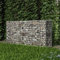 Rantry Panier de gabion en acier galvanisé 200 x 50 x 100 cm, paniers de gabion en métal, cages gabion pour pierres, décoration de jardin