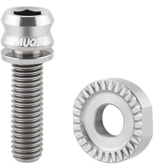 Perfeclan Perno de desviador Delantero de Bicicleta con Junta Fácil instalación Mantenimiento desviador de Bicicleta Tornillo Fijo para Accesorios de Bicicleta, Plata