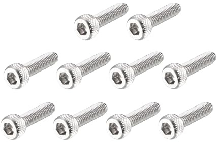 TOP-VIGOR M2.5 x 10mm Socket Head Cap Screws, Stainless Steel Allen Bolts | 100PCS Full Threaded Hex Socket Machine Screws, Long Hex Head Fasteners for Machinery, Engineering, Automotive and DIY