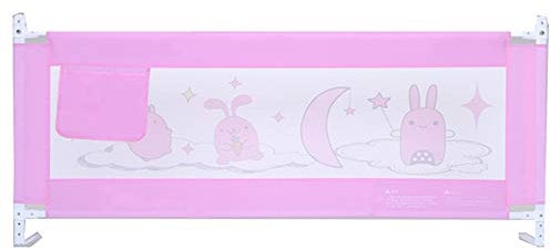 VEYACGOS Paracolpi per Letto, Rete di Sollevamento Verticale Lavabile per Lettino per Bambini, Sicurezza in Rete Traspirante per 1 pz, Rosa, 200 * 68 cm