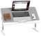 Youyijia Laptop Bed Table with Drawer, 23.6(L)×12.6(W),Adjustable Angle & Height, Folding Legs, 40kg Load Capacity, Multifunctional Lap Desk for Reading, Eating, and Working on Bed or Sofa Grey