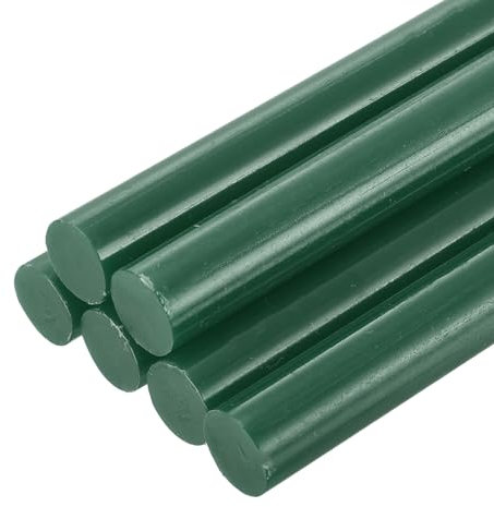 sourcing map 6pcs Full Size Hot Glue Sticks for Glue Gun 11mm x 200mm Large Glue Sticks, Dark Green