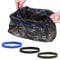 3PCS Large Elastic Bands Trash Can Bands Garbage Cans Elastic Band Colorful Band Rope to Hold Trash can bags Fits 13 to 30 Gallon Cans for Home and Office Black, Blue, Brown