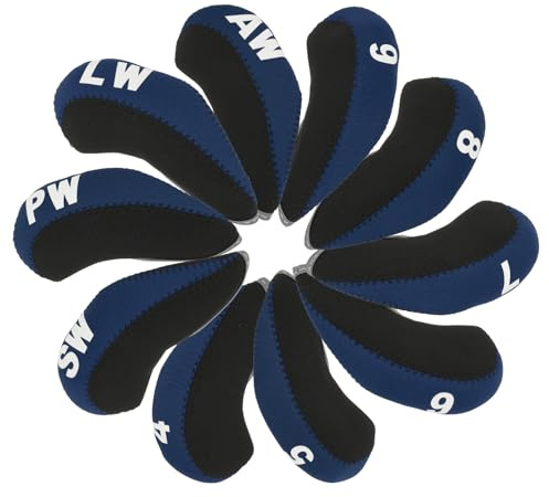 PATIKIL Golf Club Head Cover, Number Golf Club Irons Covers with Hole Neoprene Driver Headcover Golf Lovers Gifts for Me