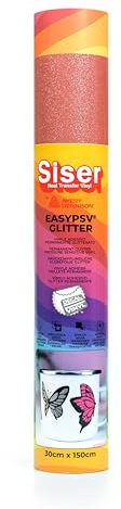 Siser EasyPSV Glitter - Rose Gold Glitter Permanent selbstklebendes Vinyl 150 x 30 cm, zur Personalisierung von Objekten und harten Oberflächen, für Schneideplotter