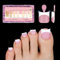 Short Toe Nail Tips White French Tip Press on with Moon Curve,BERRY PINK Dicke Fußnägel,Weiches Gel-Set für künstliche Nägel,Aufbaugel-Überlack erforderlich,kein Kleber enthalten,15 Größen,240 Stück