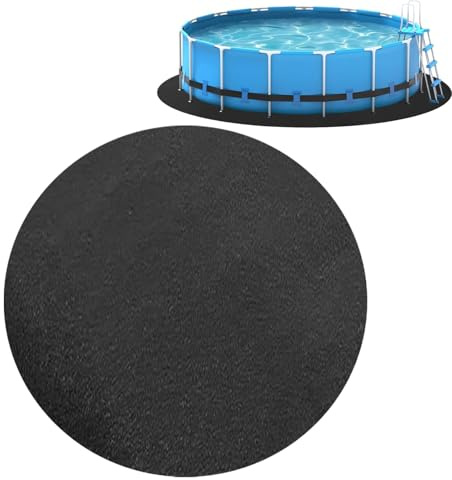 Tappetino Per Piscina Rotondo | Telo Sottopiscina | 2,5 M/3,05 M/3,7 M/4,6 M Fodera Impermeabile Per Piscine | Tappeto Per Piscina Fuori Terra, Anti Perforazione Resistente A Forature