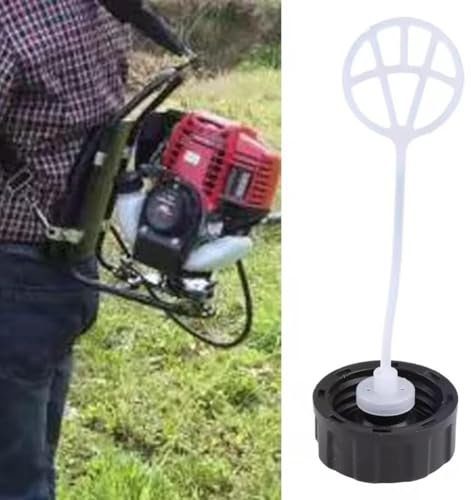 Fuel Tank Cap Compatible with Hedge Trimmer Brush Cutter Multitool 43cc 49cc 52cc 55cc Petrol Scooter Garden Multi Tool Engines Chainsaw Earth Auger Replacement Part Black 45mm Outer Diameter